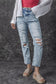 Navy Blue Light Wash Frayed Slim Fit High Waist Jeans


		We highly recommend these trendy light-wash jeans
	
	
		The high waistline paired with a slim fit makes your legs look longer
	
	
		The ripped design isBottomsDalilly Designs BoutiqueNavy Blue Light Wash Frayed Slim Fit High Waist Jeans