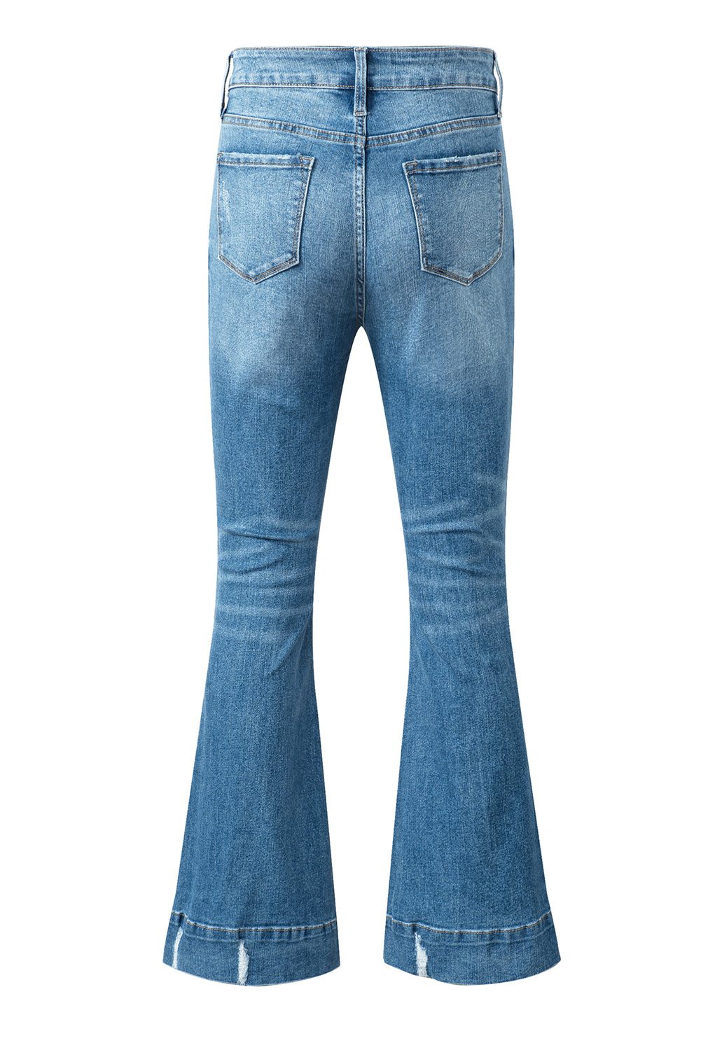 Sky Blue Slight Distressed Medium Wash Flare Jeans


		Designed for daily occasions, these stylish flared jeans won't let you down
	
	
		The high waistline is very flattering to bring a slender figure
	
	
		BottomsDalilly Designs BoutiqueSky Blue Slight Distressed Medium Wash Flare Jeans