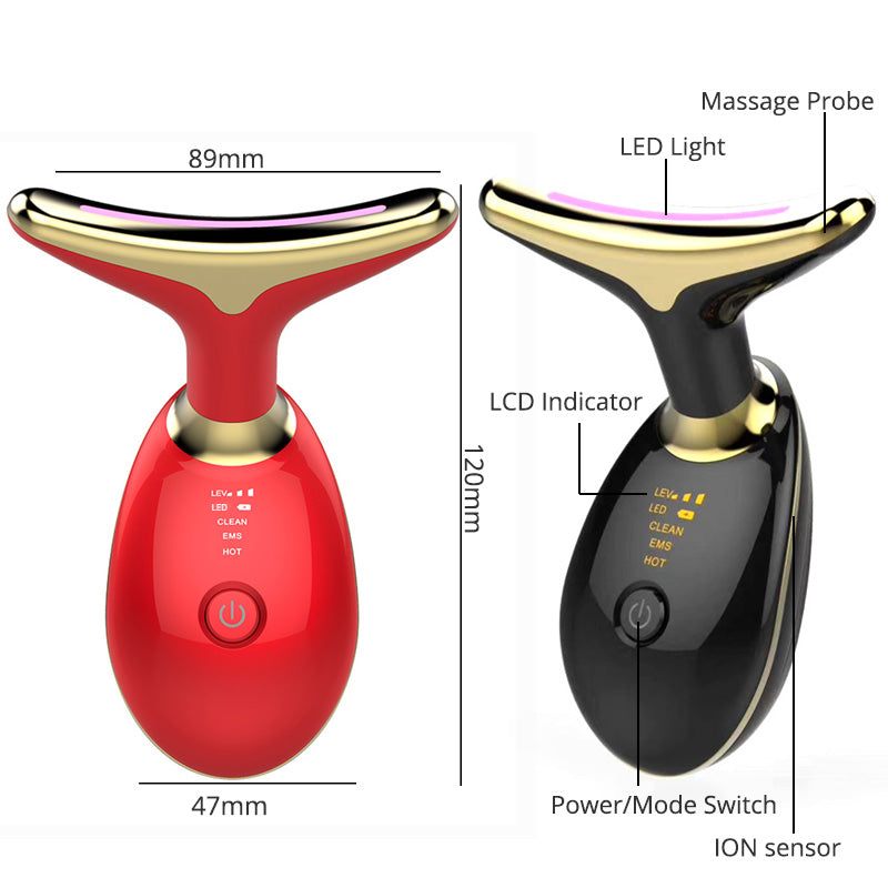 EMS Thermal Neck Lifting And Tighten Massager Electric Microcurrent Wr
 Overview:
 
 ★ Positive and negative ions: Using the principle of mutual attraction between positive and negative ions, the deep pores and dirt are output through AccessoriesDalilly Designs BoutiqueTighten Massager Electric Microcurrent Wrinkle Remover LED Photon Face Beauty Device