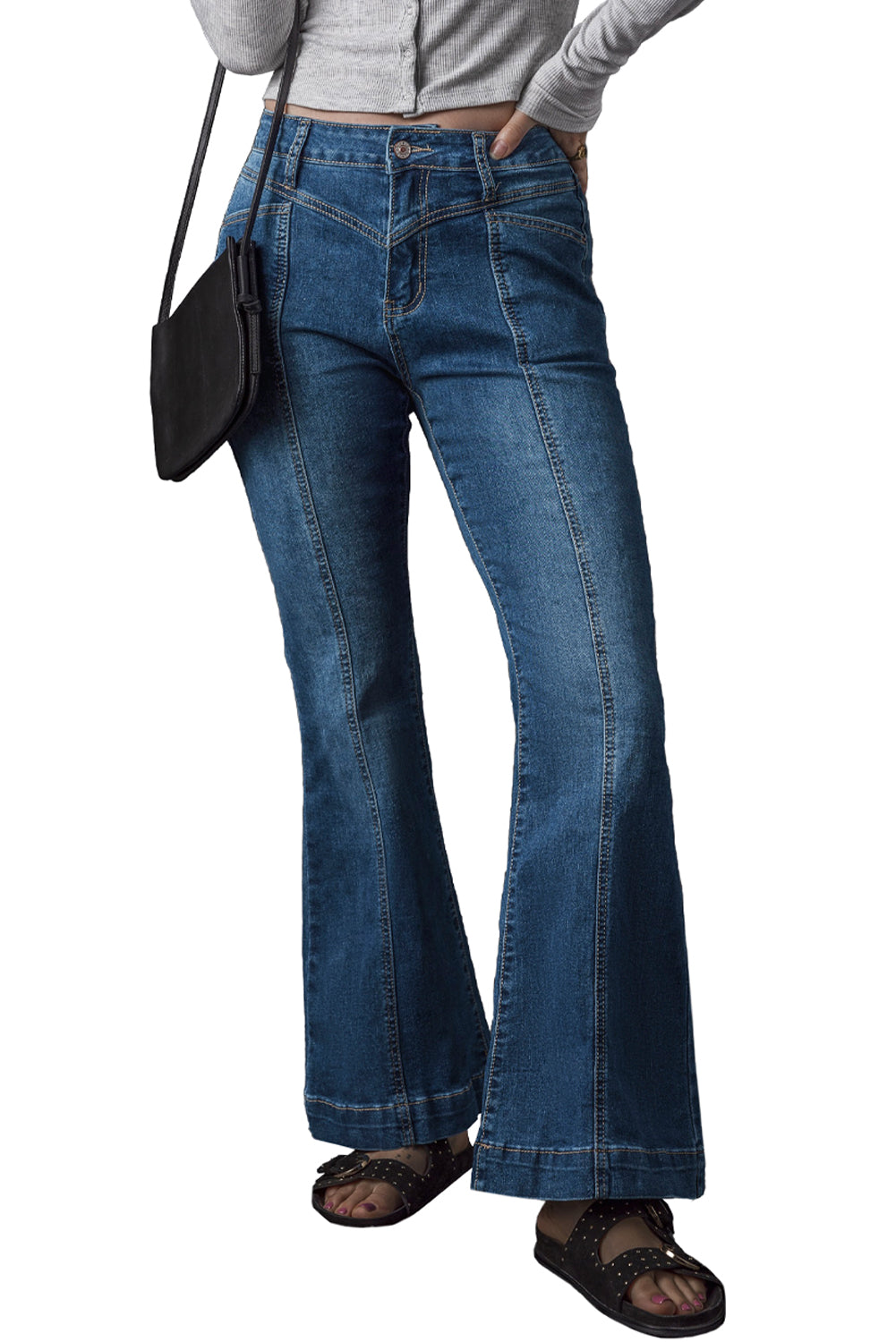 Blue High Waist Seam Stitching Pocket Flare Jeans


		Brighten up your wardrobe with our High Waist Seam Stitching Pocket Flare Jeans
	
	
		The high waistline is designed to visually elongate your legs
	
	
BottomsDalilly Designs BoutiqueBlue High Waist Seam Stitching Pocket Flare Jeans