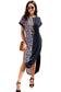 Gray Contrast Solid Leopard Short Sleeve T-shirt Dress with Slits

		This long dress is very friendly to all body shapes
	The leopard print and solid color splicing are stylish
	The roll-up sleeves are loved by people
	With side DressesDalilly Designs BoutiqueGray Contrast Solid Leopard Short Sleeve