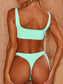 Knot Detail Wide Strap Bikini Set
Features: Basic style
Number of pieces: Two-piece
Chest pad: Non-removable padding
Underwire: No underwire
Stretch: Slightly stretchy
Material composition: 78% nylo0Dalilly Designs BoutiqueKnot Detail Wide Strap Bikini Set