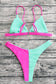 Contrast Ribbed Bikini Set
Top type: No underwire
Bottom type: Low waist
Number of pieces: Two-piece
Chest pad: Removable padding
Pattern type: Contrast
Style: Beach
Features: Basic style
Mat0Dalilly Designs BoutiqueContrast Ribbed Bikini Set