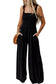 Black Smocked Sleeveless Wide Leg Jumpsuit with Pockets


		This shirred jumpsuit fits most body shapes with elasticity
	
	
		Featured with a square neckline, sleeveless, ruched waist, wide leg, and side pocket
	
BottomsDalilly Designs BoutiqueBlack Smocked Sleeveless Wide Leg Jumpsuit