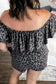 Leopard Off-Shoulder Romper with Pockets


		This ladies’ romper is classic and wild with animal print all over
	
	
		Off-shoulder design with elastic neckline, overlay bust, tunic waist and shorts boBottomsDalilly Designs Boutique-Shoulder Romper