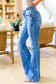 Sky Blue Slight Distressed Medium Wash Flare Jeans


		Designed for daily occasions, these stylish flared jeans won't let you down
	
	
		The high waistline is very flattering to bring a slender figure
	
	
		BottomsDalilly Designs BoutiqueSky Blue Slight Distressed Medium Wash Flare Jeans