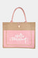 Fame Hello Weekend Burlap Tote BagA stunning must have tote bag that is designed with a hello weekend burlap tote bag design. Perfect as a gift for a loved one!
Bag size: Large
Material: 100% polyestAccessoriesDalilly Designs BoutiqueWeekend Burlap Tote Bag