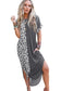 Gray Contrast Solid Leopard Short Sleeve T-shirt Dress with Slits

		This long dress is very friendly to all body shapes
	The leopard print and solid color splicing are stylish
	The roll-up sleeves are loved by people
	With side DressesDalilly Designs BoutiqueGray Contrast Solid Leopard Short Sleeve