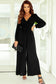 Black Cutout Back Belted V Neck Wide Leg Jumpsuit


		This high waist jumpsuit is perfect for both formal occasions and casual outings
	
	
		The wide leg design creates a flowing and elegant silhouette
	
	
BottomsDalilly Designs BoutiqueBlack Cutout Back Belted