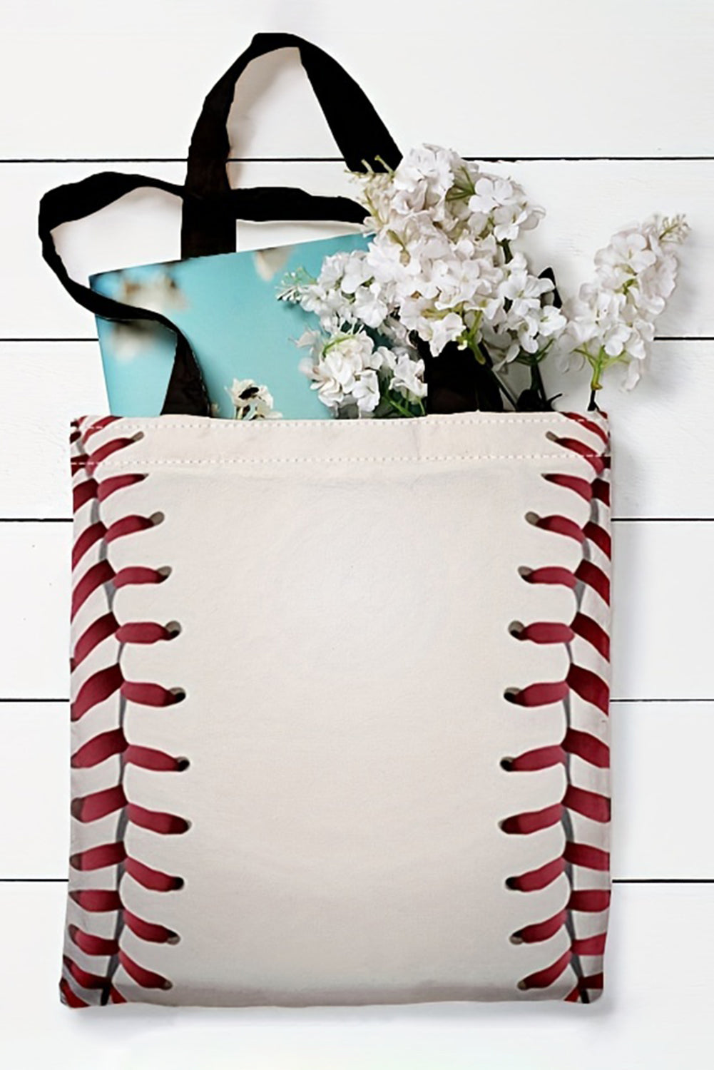 White Baseball Print Canvas Tote Bag

	


		Sporty baseball print design
	
	
		Durable canvas material for long-lasting use
	
	
		Spacious 34*31cm size for all your essentials
	
	
		ConvenShoes & BagsDalilly Designs BoutiqueWhite Baseball Print Canvas Tote Bag