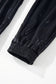 Black Elastic Waist Pocketed Pebble Joggers