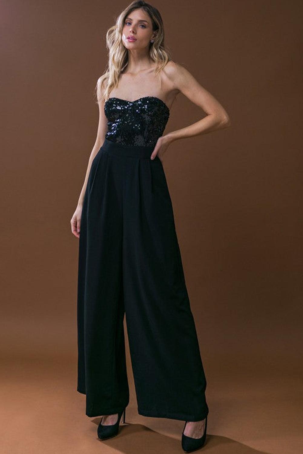 Black Sequin Tube Top Wide Leg Jumpsuit

 Size Chart (CM)



Sizes 



Bust
 



Waist
 



Bottoms
 



Inseam
 



Outseam
 





Relax
 



Relax
 



Relax
 



Relax
 



Relax
 





S
 



80
 


BottomsDalilly Designs BoutiqueBlack Sequin Tube Top Wide Leg Jumpsuit