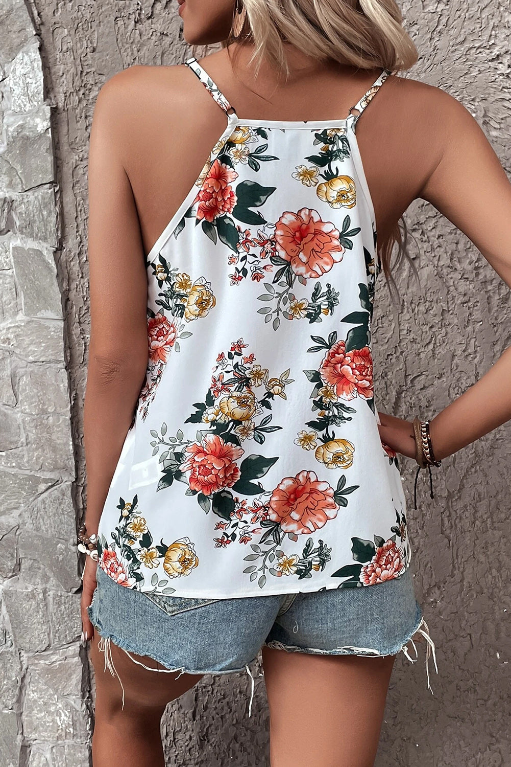 White Floral Print Lace V Neck Tank Top
 Size Chart (INCH)



Sizes 



Bust
 



Hem_Width
 



Length
 



Shoulder_Girdle
 





Relax
 



Relax
 



Relax
 



Relax
 





S
 



35.8
 



41.7
 

Tops/Tank TopsDalilly Designs BoutiqueWhite Floral Print Lace