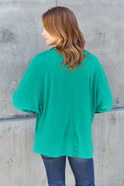 Double Take Full Size Round Neck Long Sleeve T-Shirt
Features: Basic style
Sheer: Opaque
Stretch: Slightly stretchy
Material composition: 95% polyester, 5% elastane
Care instructions: Machine wash cold. Tumble dry lowTopsDalilly Designs BoutiqueFull Size Round Neck Long Sleeve