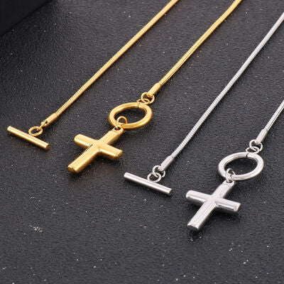 Cross Pendant Stainless Steel Necklace
Pieces: 1-piece
Material: Stainless steel, Silver-plated, Gold-plated
Care instructions: Avoid wearing during exercise, as sweat will react with the jewelry to prodAccessoriesDalilly Designs BoutiqueCross Pendant Stainless Steel Necklace