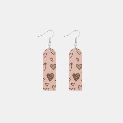 Heart Pattern Wooden Dangle Earrings
Pieces: 1-piece
Material: Iron, Wood
Care instructions: Avoid wearing during exercise, as sweat will react with the jewelry to produce silver chloride and copper suAccessoriesDalilly Designs BoutiqueHeart Pattern Wooden Dangle Earrings