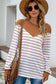 Striped Round Neck Long Sleeve T-Shirt
Features: Basic style
Sheer: Opaque
Stretch: Slightly stretchy
Material composition: 35% polyester, 65% cotton
Care instructions: Machine wash cold. Tumble dry low.TopsDalilly Designs BoutiqueStriped Round Neck Long Sleeve