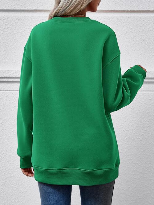 Graphic Round Neck Dropped Shoulder Sweatshirt
Features: Basic style
Sheer: Opaque
Stretch: No stretch
Material composition: 100% polyester
Care instructions: Machine wash cold. Tumble dry low.
Imported
Product TopsDalilly Designs BoutiqueGraphic Round Neck Dropped Shoulder Sweatshirt