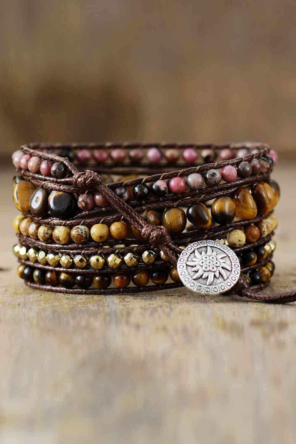 Natural Stone Layered Bracelet
Tip: The patterns and colors of natural stones will not be exactly the same for each piece. Please refer to the actual product for an accurate representation.
StyleAccessoriesDalilly Designs BoutiqueNatural Stone Layered Bracelet