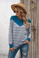 Striped Round Neck Long Sleeve T-Shirt
Features: Basic style
Sheer: Opaque
Stretch: Slightly stretchy
Material composition: 35% polyester, 65% cotton
Care instructions: Machine wash cold. Tumble dry low.TopsDalilly Designs BoutiqueStriped Round Neck Long Sleeve