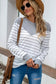 Striped Round Neck Long Sleeve T-Shirt
Features: Basic style
Sheer: Opaque
Stretch: Slightly stretchy
Material composition: 35% polyester, 65% cotton
Care instructions: Machine wash cold. Tumble dry low.TopsDalilly Designs BoutiqueStriped Round Neck Long Sleeve