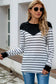 Striped Round Neck Long Sleeve T-Shirt
Features: Basic style
Sheer: Opaque
Stretch: Slightly stretchy
Material composition: 35% polyester, 65% cotton
Care instructions: Machine wash cold. Tumble dry low.TopsDalilly Designs BoutiqueStriped Round Neck Long Sleeve