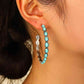 Artificial Turquoise C-Hoop Earrings
Material: Alloy, Artificial turquoise
Care instructions: Avoid wearing during exercise, as sweat will react with the jewelry to produce silver chloride and copper sAccessoriesDalilly Designs BoutiqueArtificial Turquoise