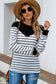 Striped Round Neck Long Sleeve T-Shirt
Features: Basic style
Sheer: Opaque
Stretch: Slightly stretchy
Material composition: 35% polyester, 65% cotton
Care instructions: Machine wash cold. Tumble dry low.TopsDalilly Designs BoutiqueStriped Round Neck Long Sleeve