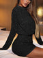 Sequin Mock Neck Long Sleeve Dress
Features: Sequin
Sheer: Opaque
Stretch: No stretch
Body: Not lined
Material composition: 100% polyester
Care instructions: Machine wash cold. Tumble dry low.
ImportDalilly Designs BoutiqueSequin Mock Neck Long Sleeve Dress