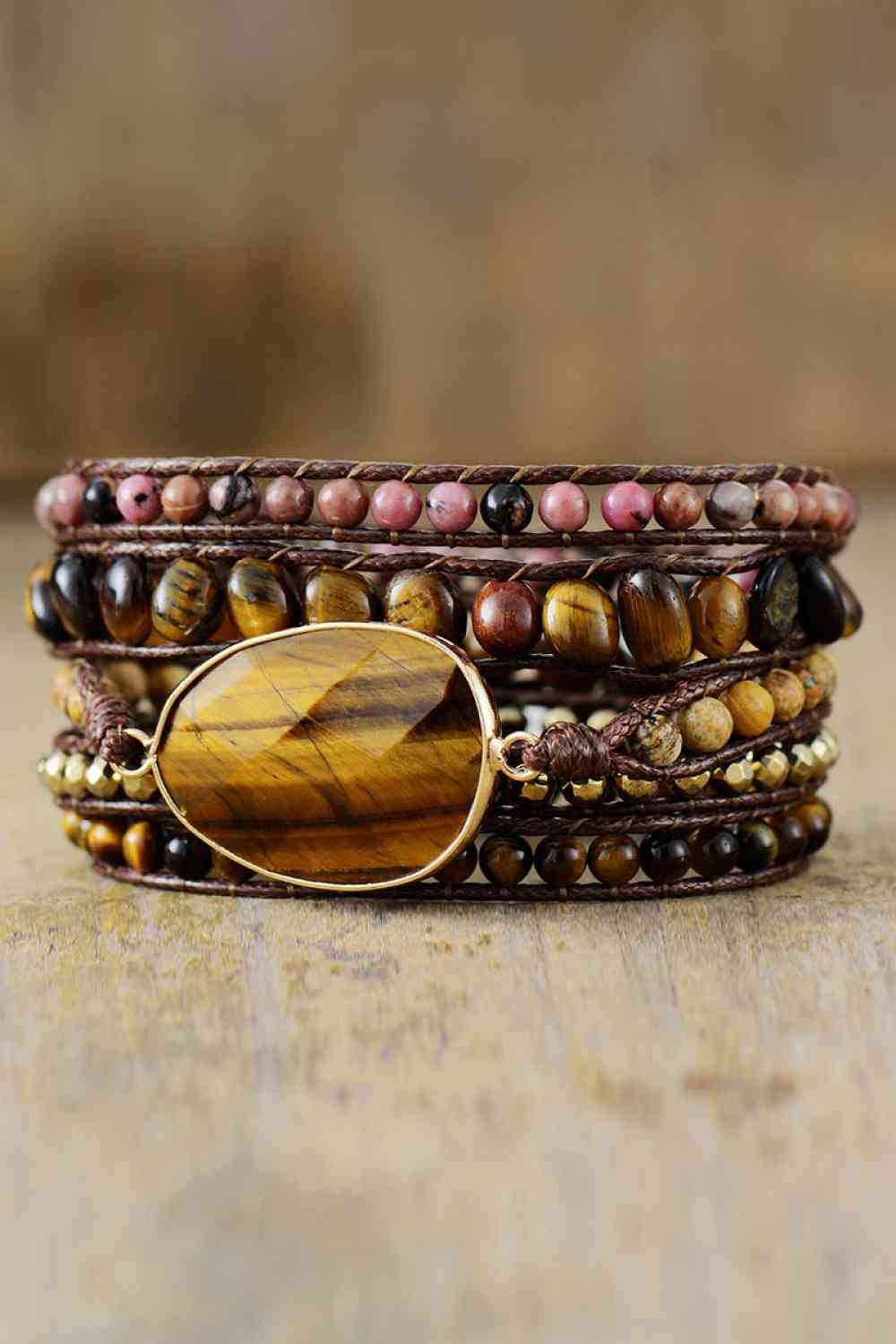 Natural Stone Layered Bracelet
Tip: The patterns and colors of natural stones will not be exactly the same for each piece. Please refer to the actual product for an accurate representation.
StyleAccessoriesDalilly Designs BoutiqueNatural Stone Layered Bracelet