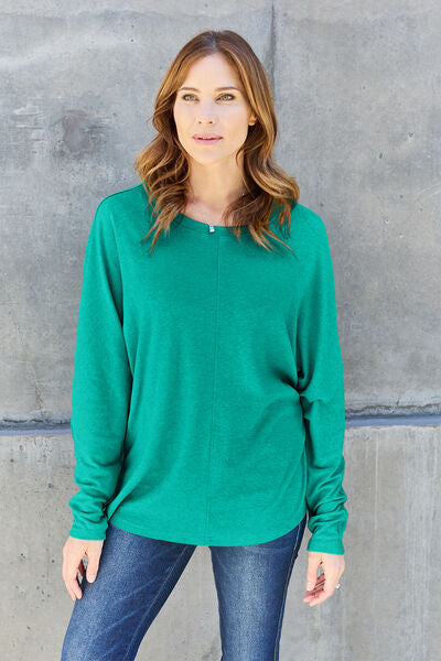 Double Take Full Size Round Neck Long Sleeve T-Shirt
Features: Basic style
Sheer: Opaque
Stretch: Slightly stretchy
Material composition: 95% polyester, 5% elastane
Care instructions: Machine wash cold. Tumble dry lowTopsDalilly Designs BoutiqueFull Size Round Neck Long Sleeve