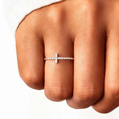 Cross Inlaid Zircon 925 Sterling Silver Ring
Pieces: 1-piece
Material: 18K gold-plated, 925 sterling silver, Zircon, Rose gold-plated
Care instructions: Avoid wearing during exercise, as sweat will react with AccessoriesDalilly Designs BoutiqueCross Inlaid Zircon 925 Sterling Silver Ring