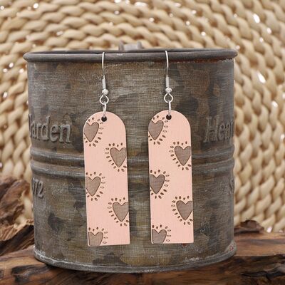 Heart Pattern Wooden Dangle Earrings
Pieces: 1-piece
Material: Iron, Wood
Care instructions: Avoid wearing during exercise, as sweat will react with the jewelry to produce silver chloride and copper suAccessoriesDalilly Designs BoutiqueHeart Pattern Wooden Dangle Earrings